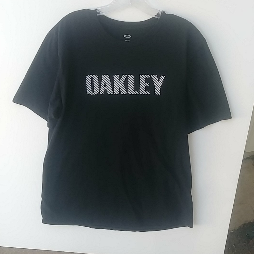 OAKLEY 100% Cotton T Shirt Black Logo XL
